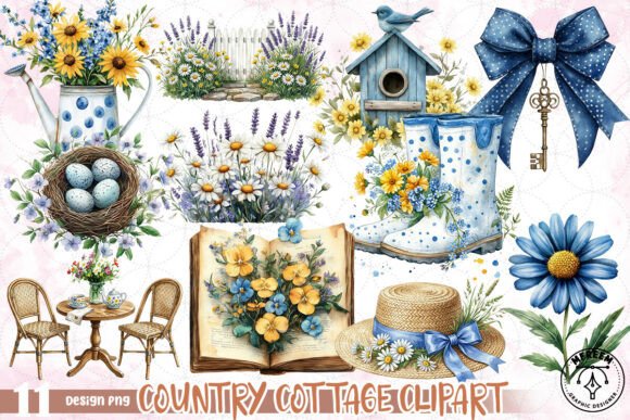 Country Cottage Clipart: Elevating Design with Rustic Charm