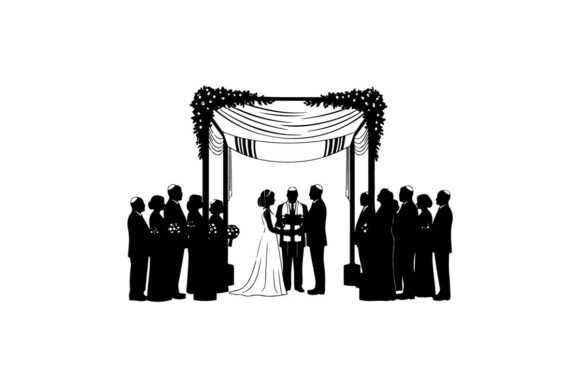 Elegant Floral Arch Silhouette for Modern Design