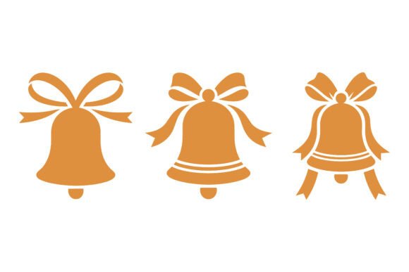 Elegant Ribbon Bow Wedding Bell Vector Design