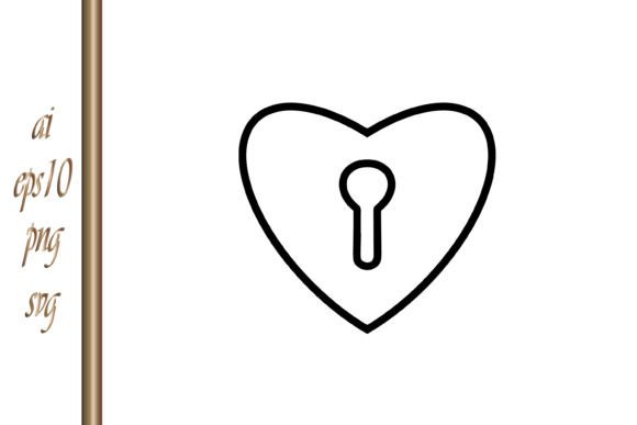 Romantic Lock Heart Icon: A Symbol of Love for Design