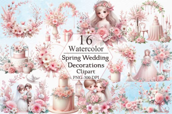 Spring Wedding Decorations Clipart: A Designer's Toolkit